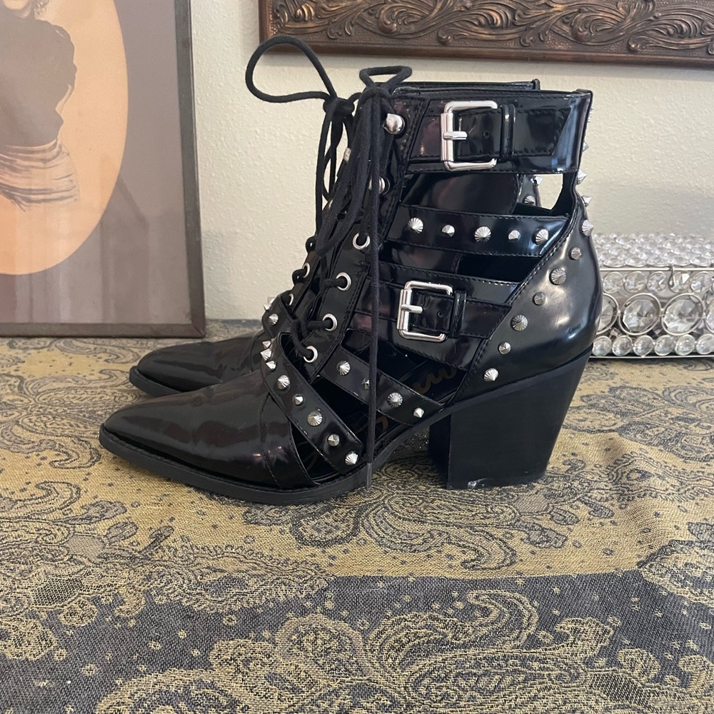 Black Spiked Heels
